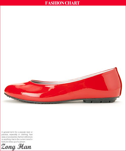   Vegan Patent Leather Elegant Flat Slip on Shoes Red Blue Yellow  