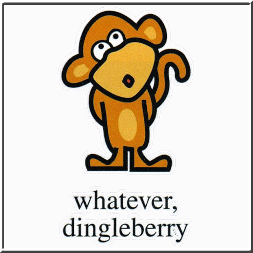 Cartoon Chimp Whatever Dingleberry Monkey Funny Polo Shirt S 2X,3X,4X 