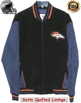 Suede Leather Jacket   The Denver Broncos  