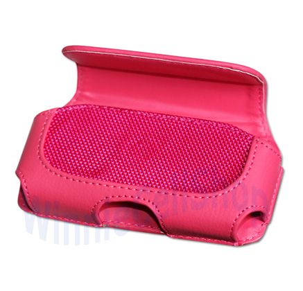 Brand New High Quality Hot Pink Leather Belt Clip Case for Samsung 