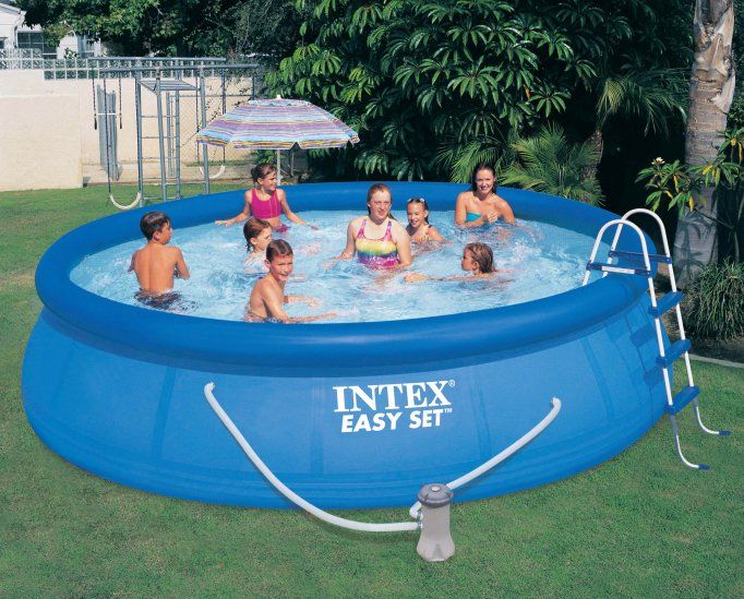 INTEX 15 x 42 Easy Set Swimming Pool w/ Pump & Ladder 078257398393 