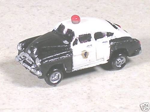 Scale 1952 Black & White Chevy Police Car  