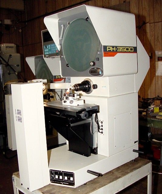 14 Mitutoyo PH 3500 OPTICAL COMPARATOR, 2X DRO, SURF. ILL., 20X LENS