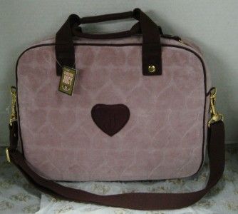 JUICY COUTURE VELOUR HEART JACQUARD LAPTOP CASE ~ TATTERED PINK ~ NWT 