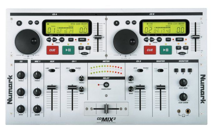 NUMARK CDMIX2 Dual CD Player + DJ Mixer Deck CD MIX 2  