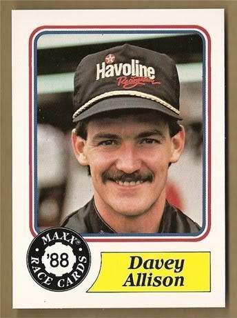 DAVEY ALLISON 1988 JR MAXX RACE CARDS CARD #5 ****  
