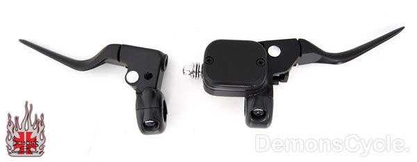   HANDLEBAR HAND CONTROLS CLUTCH LEVERS FIT HARLEY SOFTAIL DYNA 1982 UP