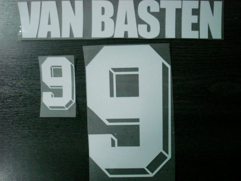 VAN BASTEN #9 Holland Home EURO 1992 VELVET Name Number  